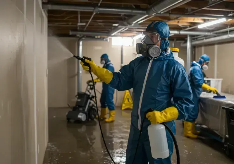 Basement Sanitization and Antimicrobial Treatment process in Fairfield Heights, IN